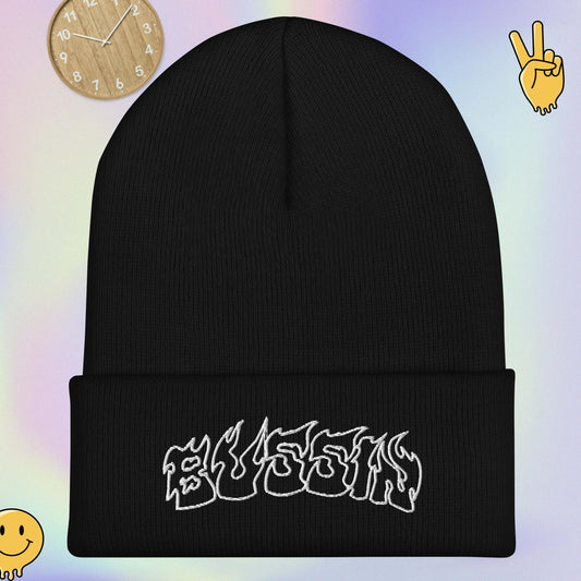 Bussin Beanie Fire Logo