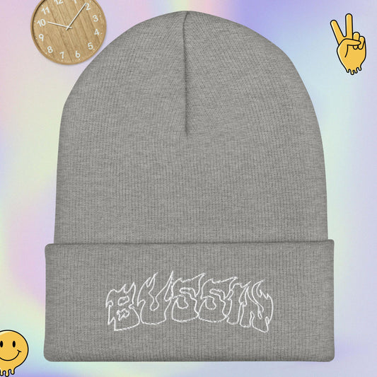 Bussin Beanie Fire Logo